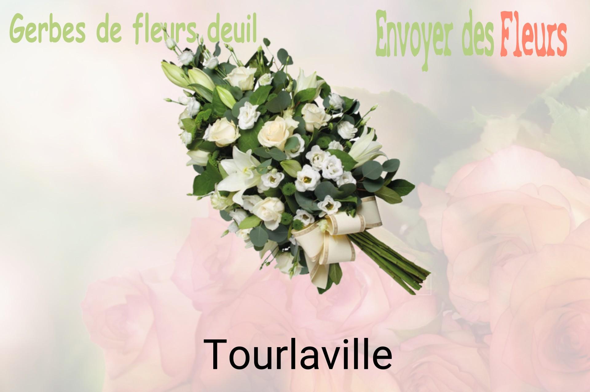 Gerbe de fleurs de deuil livrée à Tourlaville